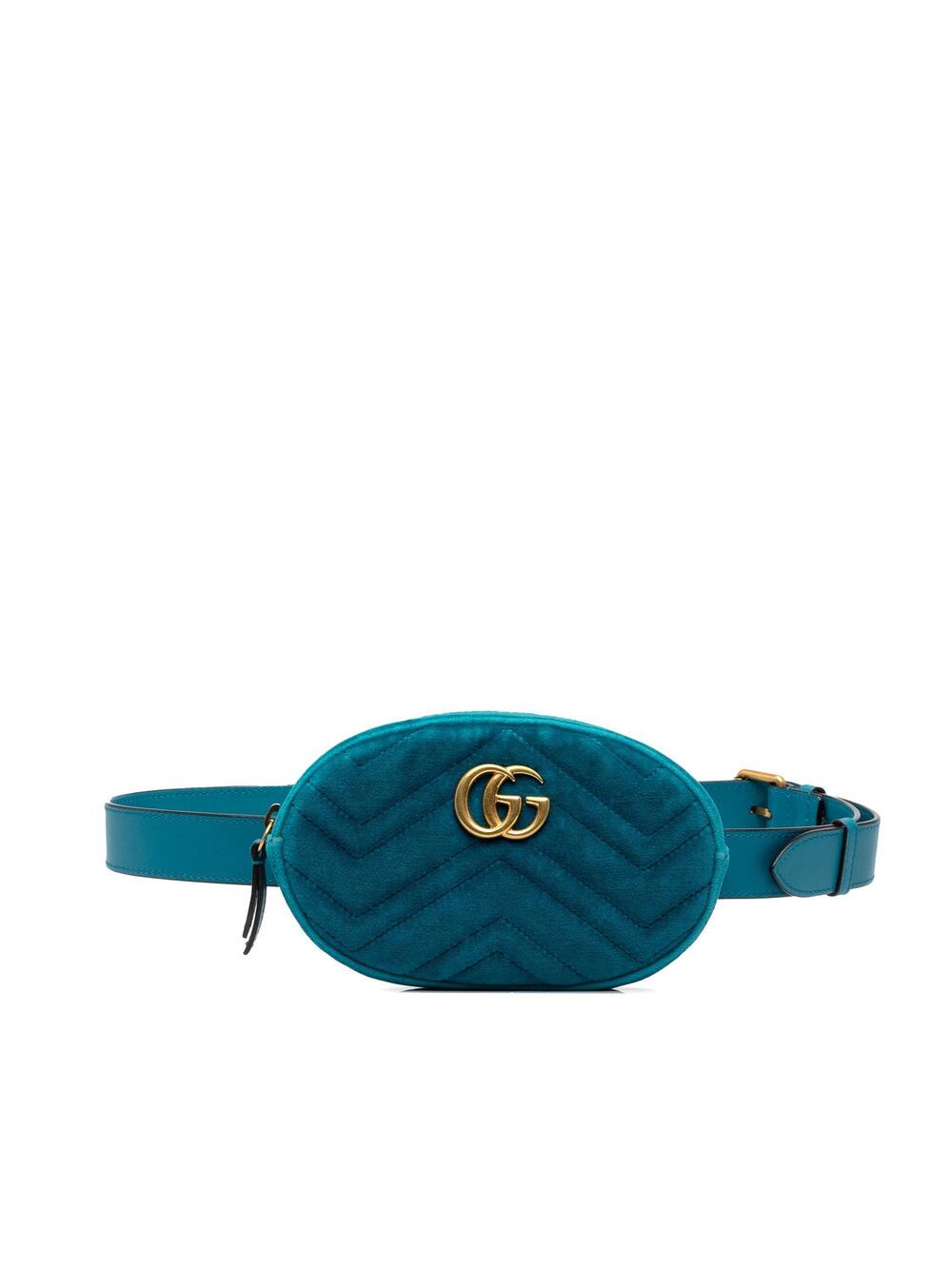 Gucci Gg Marmont Matelasse Velvet Belt #346007G72B
